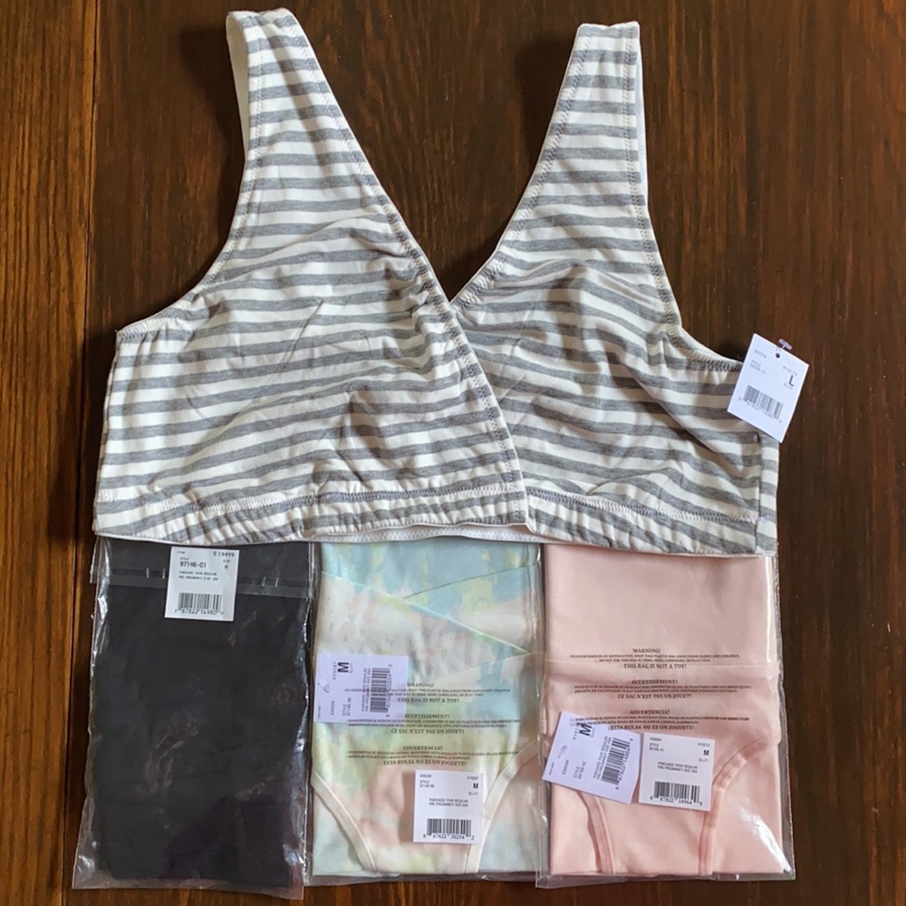 Motherhood Maternity 3 panties & nursing bra (NWT)